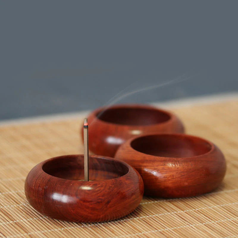 Buddha Stones Rosewood Meditation Healing Incense Burner Decoration