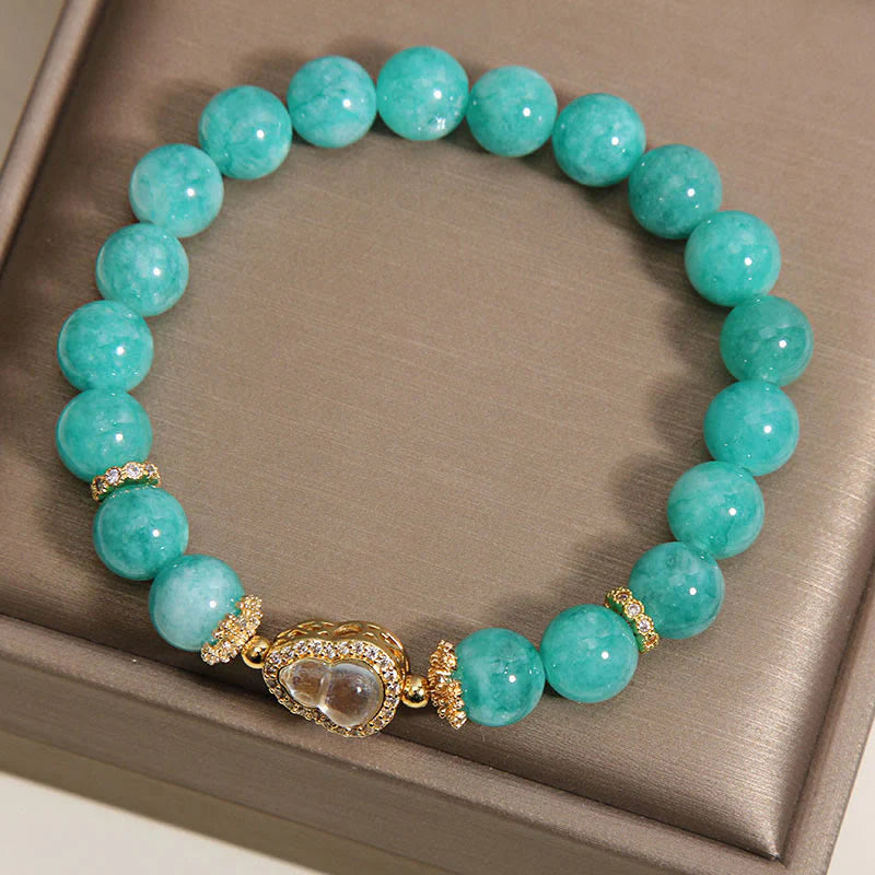 Buddha Stones Gourd Design Amazonite Stone Healing Confidence Beads Bracelet