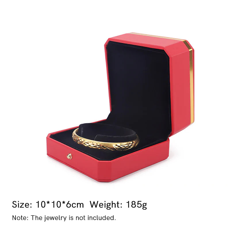 Buddha Stones Jewelry Storage Box PU Leather Gift Box