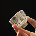 Buddha Stones White Thangka Buddha Auspicious Clouds Teacup Kung Fu Tea Cup