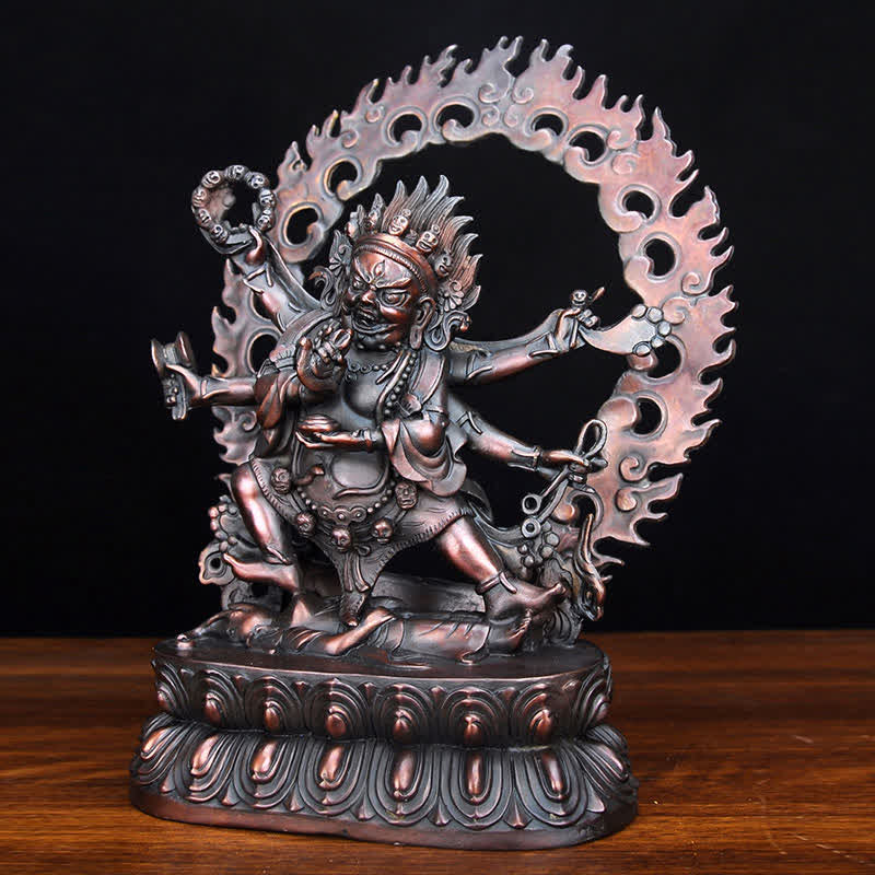 Buddha Stones Tibet Mahakala Bodhisattva Figurine Compassion Copper Statue Decoration