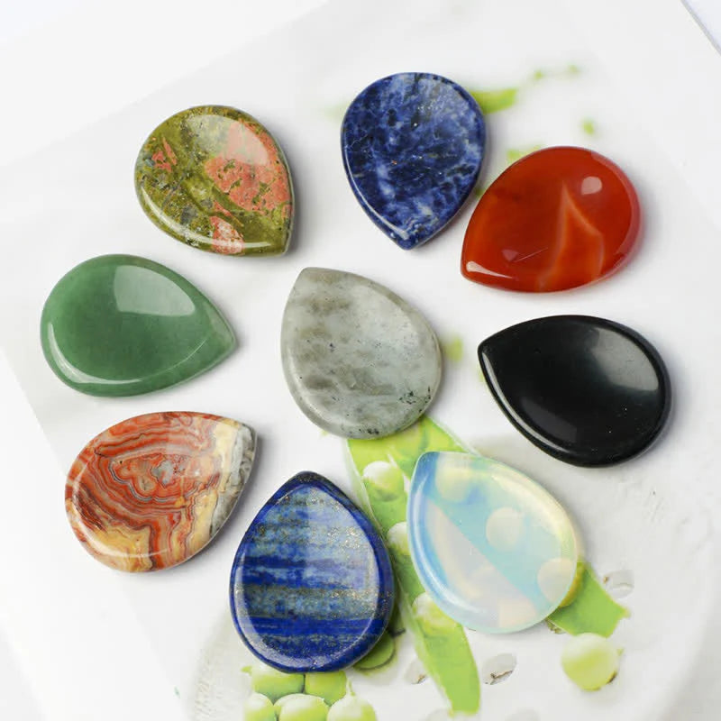 Buddha Stones Teardrop Shape Worry Stone Protection Crystal Decor 34*26*7.8cm