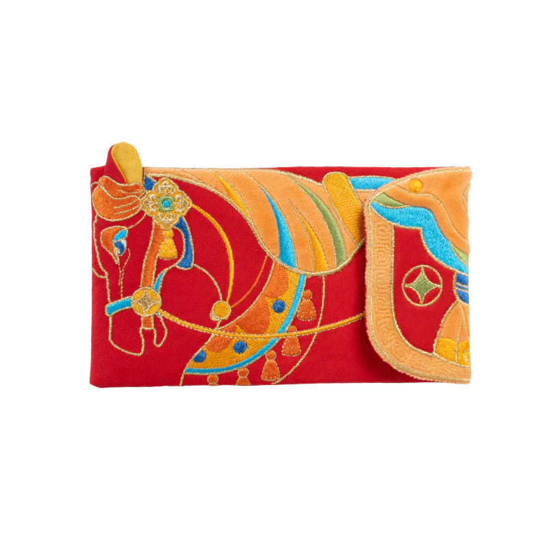 Buddha Stones Embroidery Year Of The Horse 2026 New Year Tassel Chinese Red Envelope