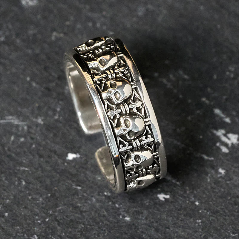 Buddha Stones The Lord Of The Corpse Forest Copper Skull New Beginning Ring