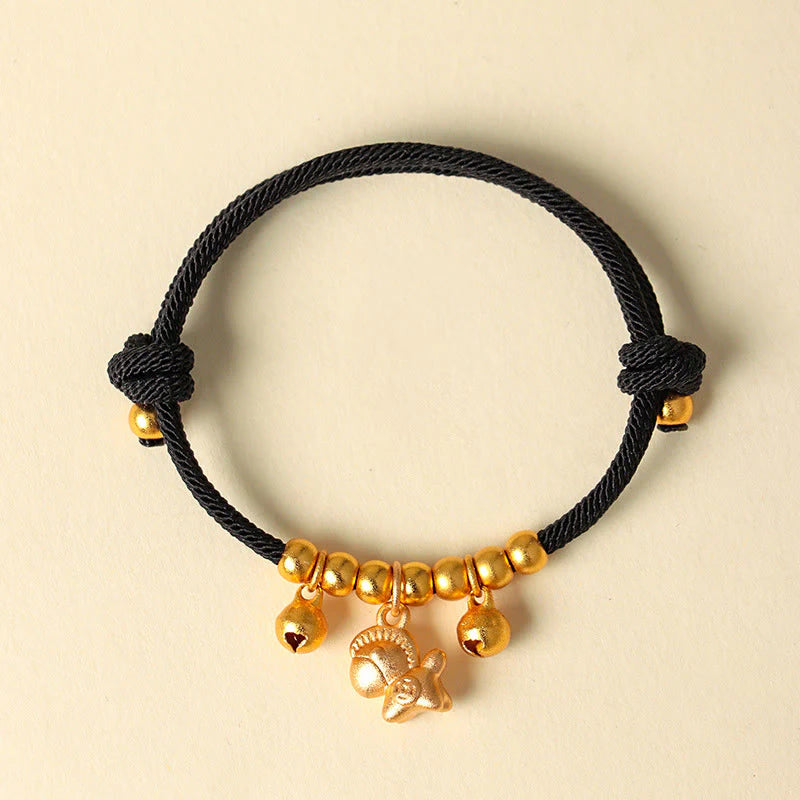Buddha Stones Year Of The Horse Multiple Horse Styles Rope Luck Strength Adjustable Bracelet