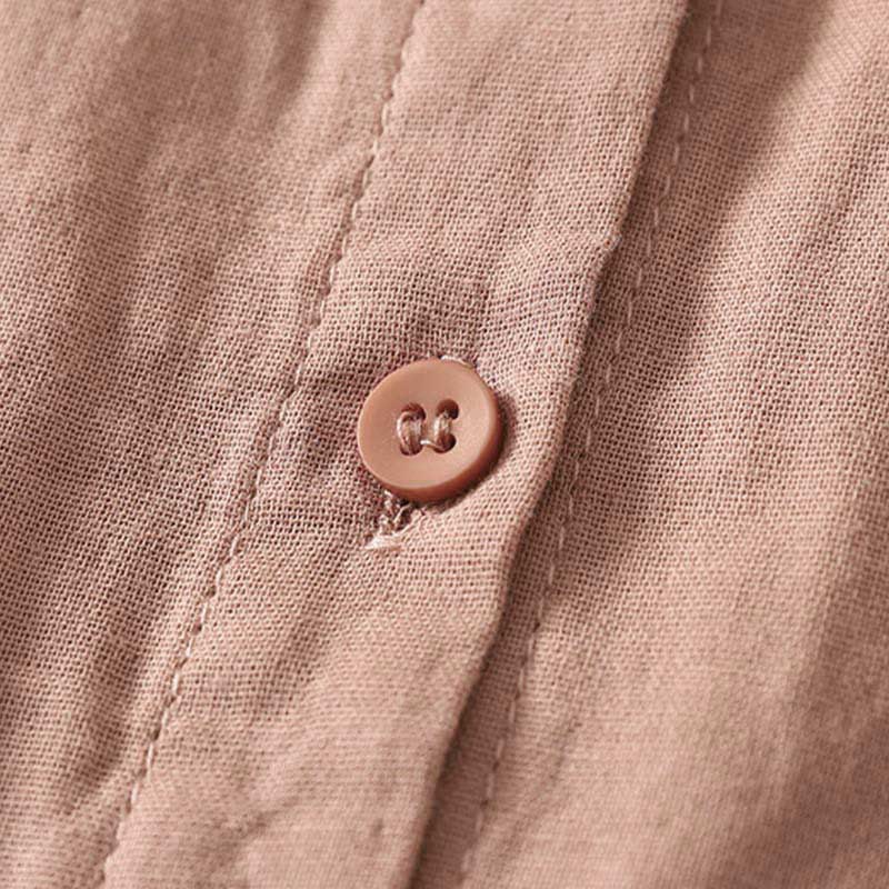 Buddha Stones Embroidered Flower Vine Pattern Long Sleeve Women's Lapel Shirt