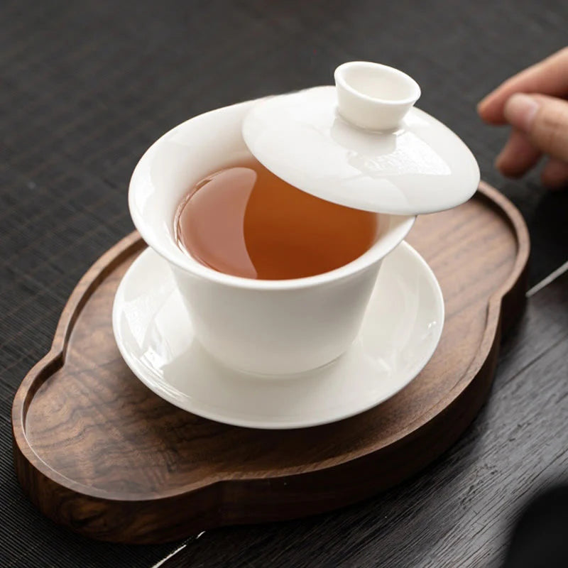 Buddha Stones Thangka Dragon Buddhas Dunhuang Ceramic Gaiwan Sancai Kung Fu Tea Cup And Saucer With Lid Gift Box 180ml