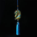 Buddha Stones Year Of The Horse Embroiderwed Horse Head Bell Charm Tassel Success Hanging Decoration