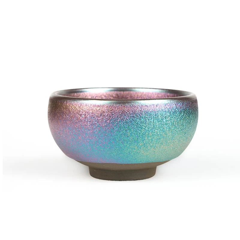 Buddha Stones Handmade Chinese Jianzhan Koi Fish Lotus Leaf Ceramic Teacup Kung Fu Tea Cup 150ml