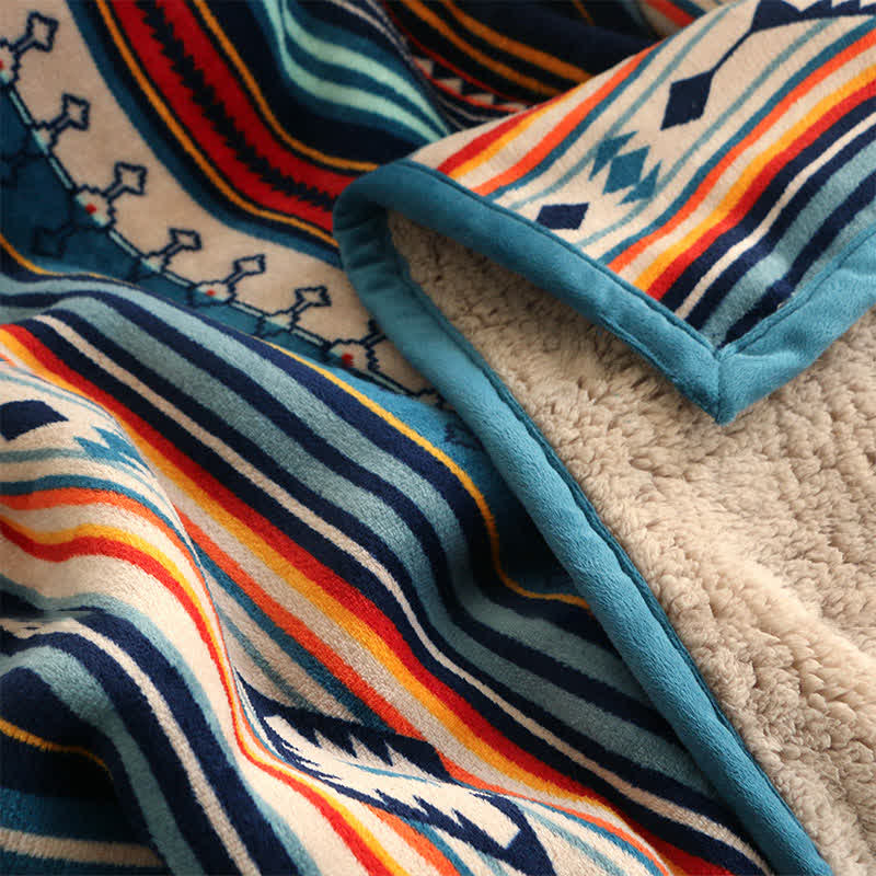 Buddha Stones Geometric Warm Soft Bed Throw Blanket