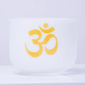 Buddha Stones OM Crystal Sound Bowl Meditation Handcrafted for Mindfulness and Protection Singing Bowl