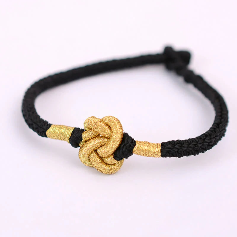 Buddha Stones Handmade Simple Design Chinese Knotting Luck Strength Braid String Bracelet (Extra 35% Off | USE CODE: FS35)