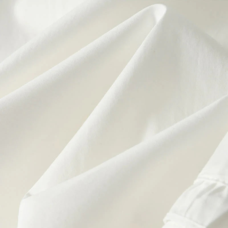 Buddha Stones Artistic Commute Pure Color Ruffled Hem Design Women's Cotton Linen Pants With Pockets