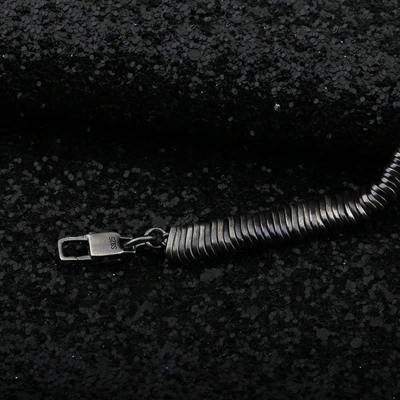 Buddha Stones 925 Sterling Silver Vintage Twisted Design Wealth Healing Chain Bracelet (Extra 30% Off | USE CODE: FS30)