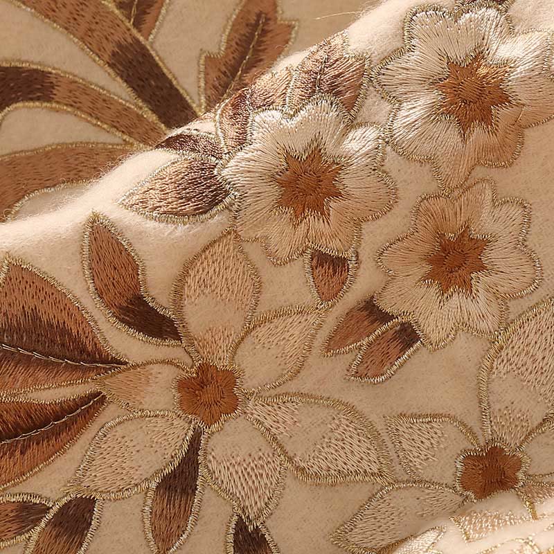 Buddha Stones Wool Shawl Begonia Embroidery Tassel Winter Cozy Travel Scarf Wrap (Extra 30% Off | USE CODE: FS30)