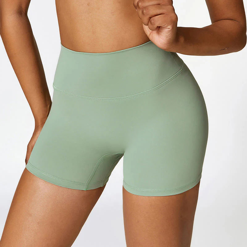 Buddha Stones Solid Color Crop Tank Top High Waist Shorts Sports Fitness Gym Yoga Outfits