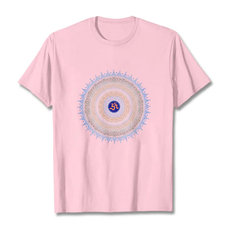 Buddha Stones Mandala Flower OM Pattern Tee T-shirt