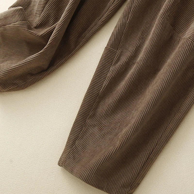 Buddha Stones Commute Vintage Plain Women's Harem Pants With Pockets