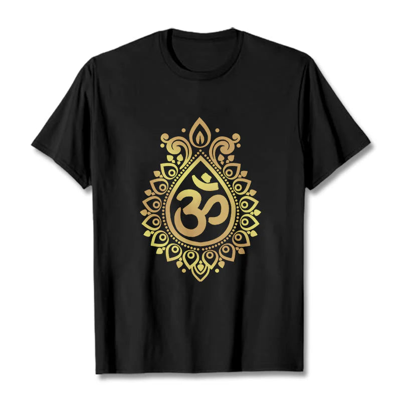Buddha Stones Water Drop OM Design Tee T-shirt