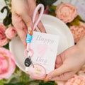 FREE Today: Loving Energy and Healing Thank You Gifts Natural Rose Quartz Crystal Key Chain Hanging Decoration