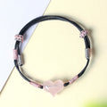 FREE Today: Self-acceptance and Warmth Natural Heart Charm Pink Crystal Braided String Bracelet