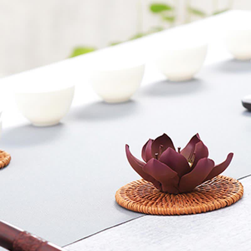 Buddha Stones Tibetan Lotus Positive Peace Incense Burner Decoration