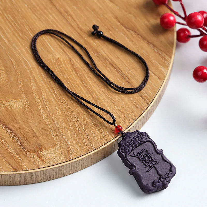 Buddha Stones Fox Mask Butterfly Taotie Peace Buckle Fortune Necklace Pendant
