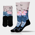 Buddha Stones Casual Lotus Flowers Leaves Butterfly Micro Crew Men Women Unisex Socks