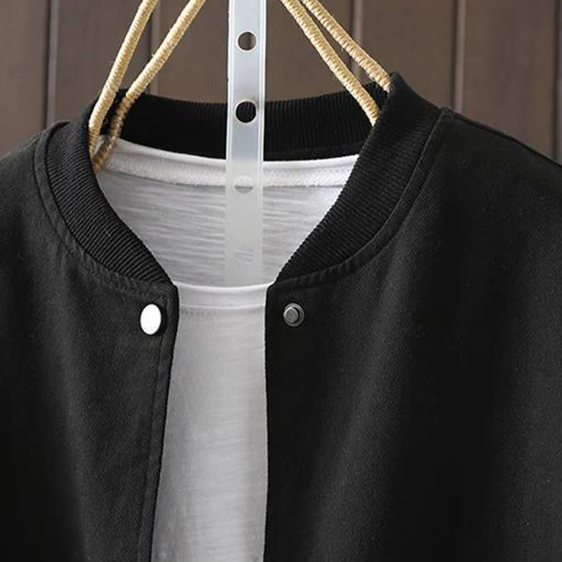 Buddha Stones Fall Button Down Women's Cotton Long Sleeve Outerwear Jacket With Pockets