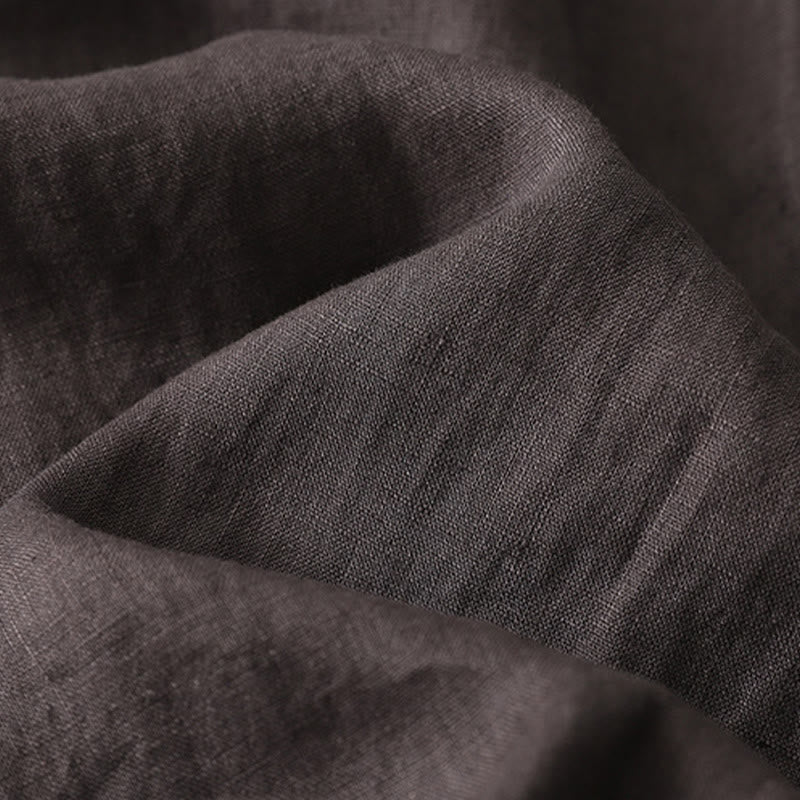 Buddha Stones Casual Colorblock Drawstring Women's Cotton Wide Leg Pants With Pockets