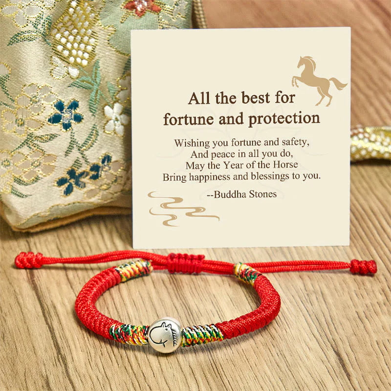 Buddha Stones All the Best for Fortune and Protection Year of the Horse Includes Gift Message Card