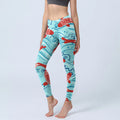 Buddha Stones Koi Fish Wave Pattern Print Gym Leggings Women's Yoga Pants