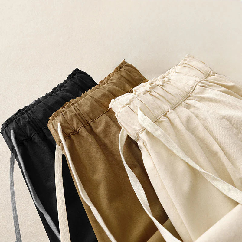 Buddha Stones Casual Rope Women's Cotton Polyester Pants With Pockets