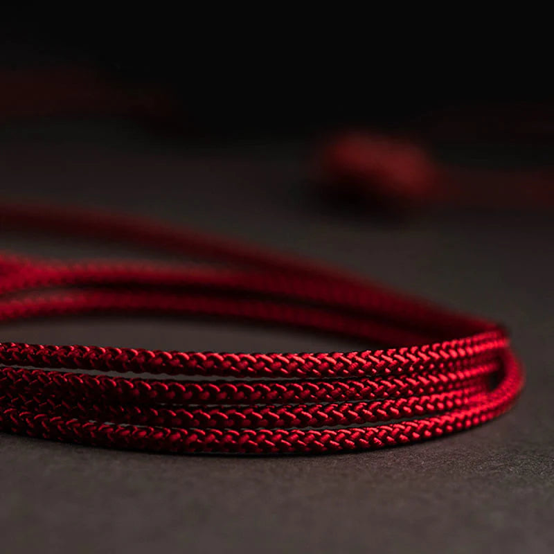 Buddha Stones Natural Cinnabar Chinese ZodiacÂ Gourd Calm Blessing Red String Belly Chain