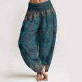 Buddha Stones Cotton Triangular Mandala Patterns Women's Elastic Waist Harem Pants