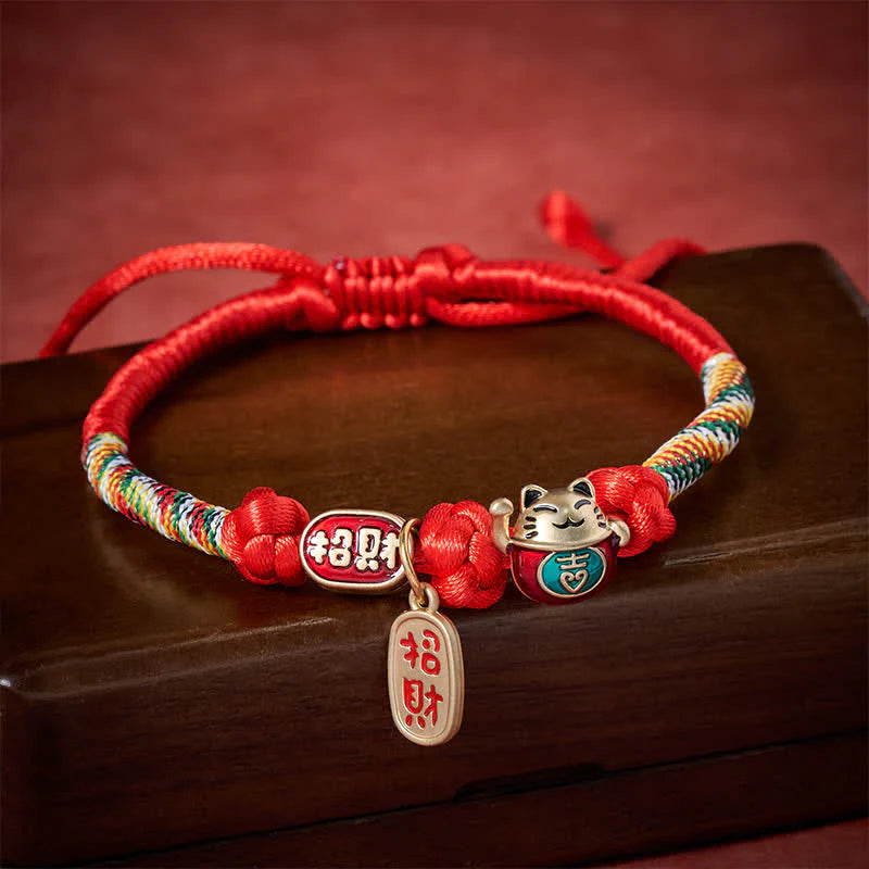 FREE Today: Luck and Protection Red String Plaited Auspicious Fu Character Adjustable Cats Pet Collar