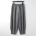 Buddha Stones Summer Solid Color Drawstring Ankle-Length Men's Harem Pants With Pockets