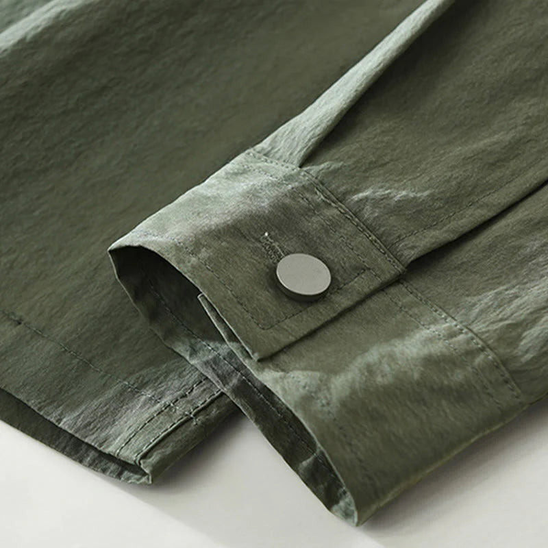 Buddha Stones Daily Long Sleeve Buttons Simple Design Men's Shirt With Pockets