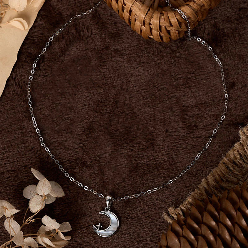 Buddha Stones FOR DEAREST MOTHER Moon Star 925 Sterling Silver Calm Necklace Pendants Includes Gift Message Card