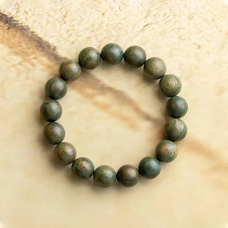 Buddha Stones Tibetan Green Sandalwood Soothing Cure Bracelet (Extra 35% Off | USE CODE: FS35)