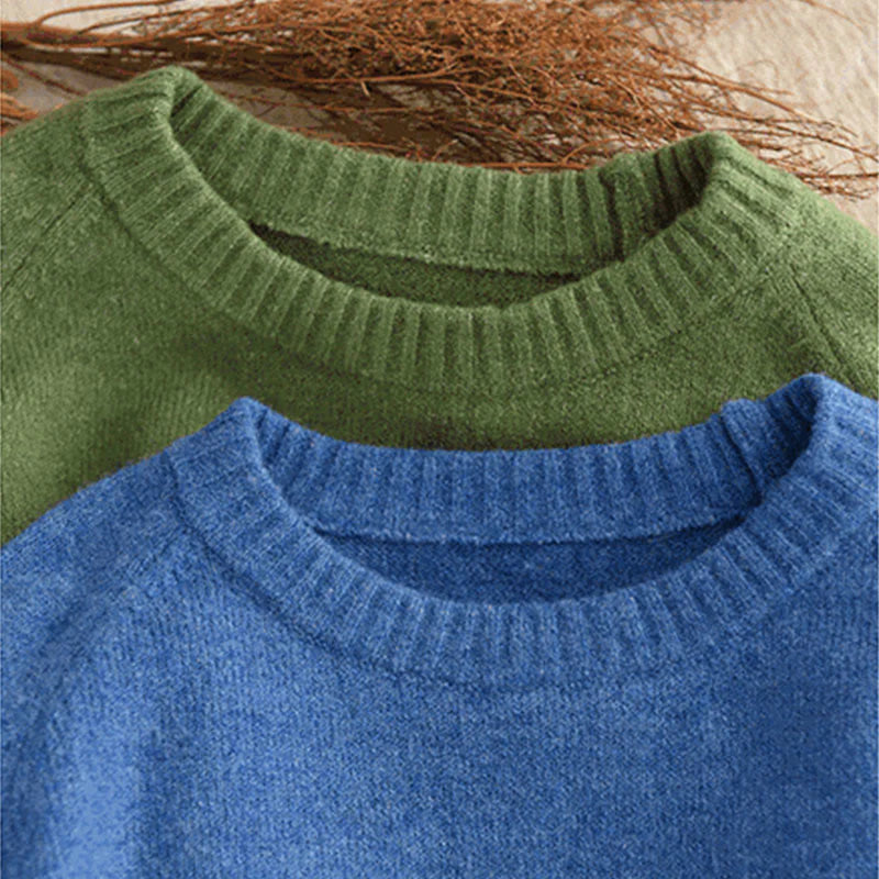 Buddha Stones Winter Crew Neck Warm Long Sleeve Women's Cotton Knitted Sweater