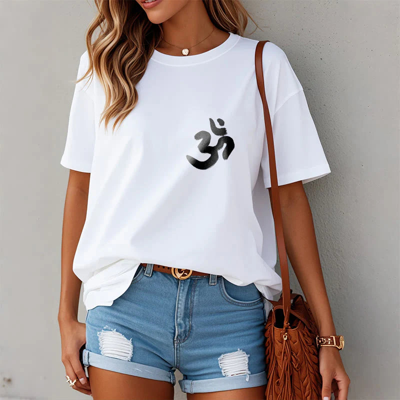 Buddha Stones Om Symbol Sanskrit Tee T-shirt