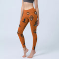 Buddha Stones Hamsa Hand Lotus Sun Pattern Gym Leggings Women's Yoga Pants