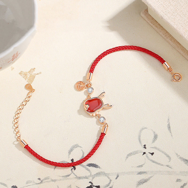 âââA Flash Sale- Buddha Stones 925 Sterling Silver Year of the Dragon Natural Red Agate Dragon Attract Fortune Fu Character Strength Bracelet Necklace Pendant Earrings