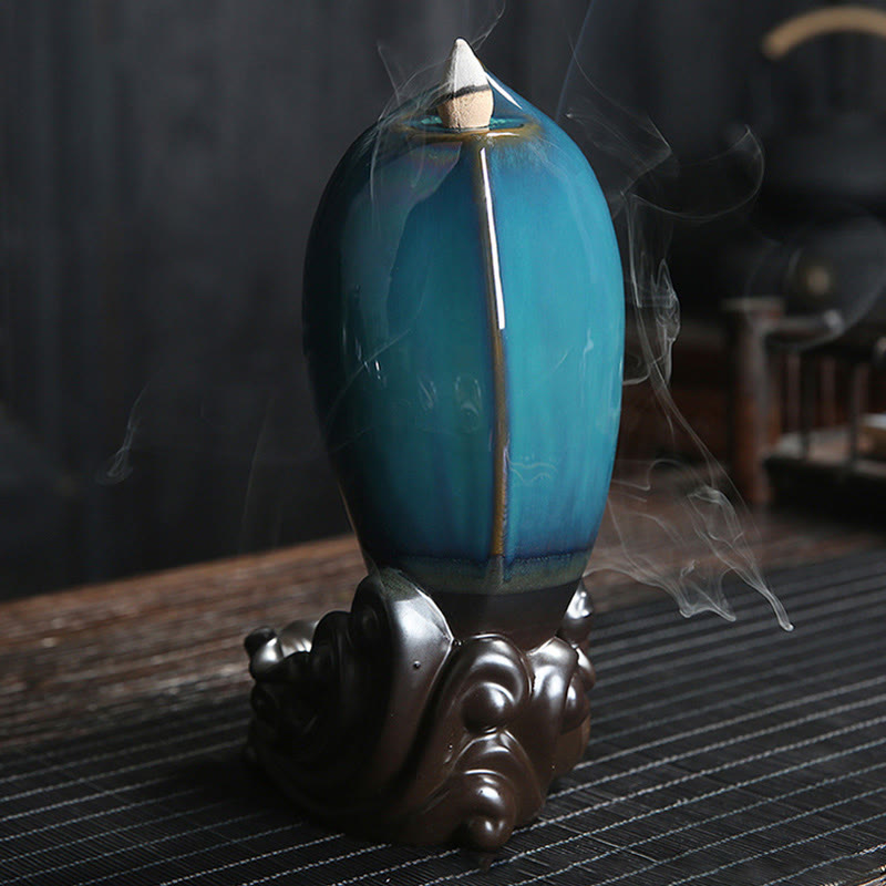 Buddha Stones Waterfall Incense Burner Backflow Incense Holder