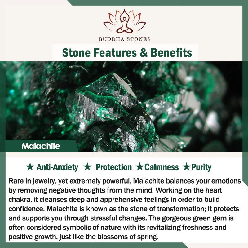 Buddha Stone Various Crystals Malachite Lazurite Lapis Lazuli Hemimorphite Calmness Bracelet
