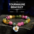 Buddha Stones Tourmaline Wisdom Flower Bracelet