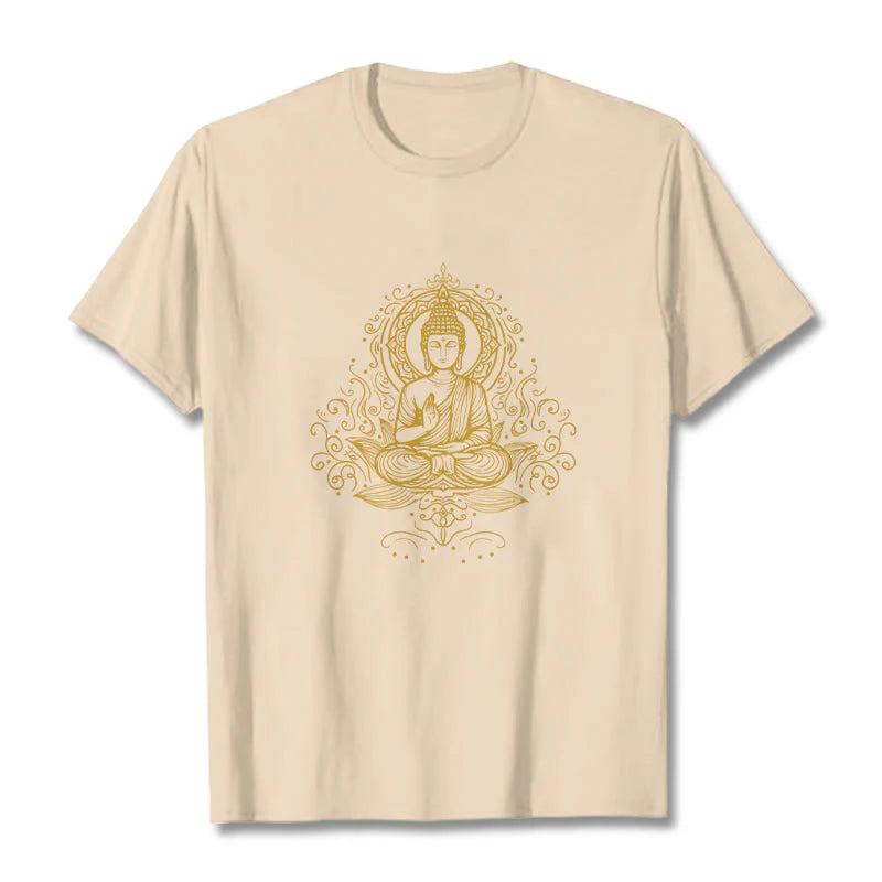 Buddha Stones Lotus Flower Vines Meditation Buddha Tee T-shirt