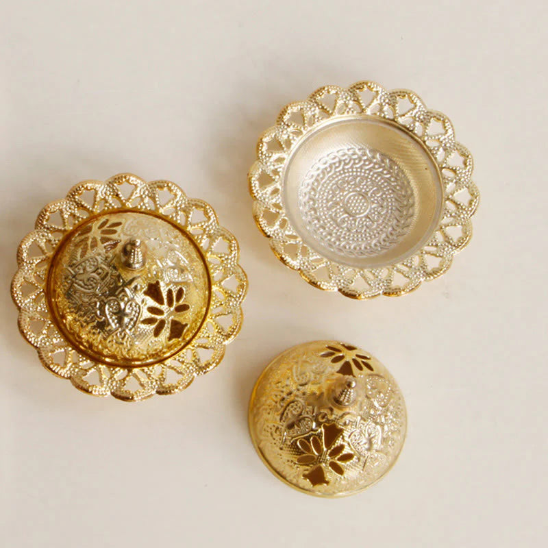 Buddha Stones Tibetan Gold Mini Meditation Incense Burner