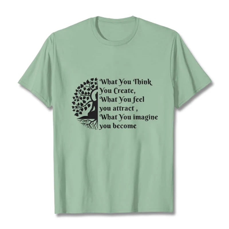 Buddha Stones Half-meditation Buddha Tree Tee T-shirt